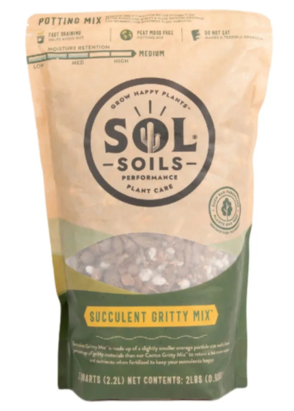 Sol® Soils Succulent Gritty Mix, 2 Quart Bag - 8 per case - Potting Mix, Compost & Amendments